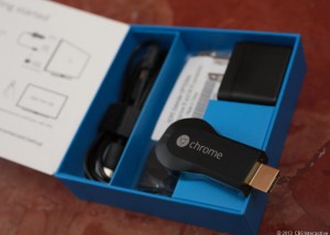 The contents of your Google Chromecast box
